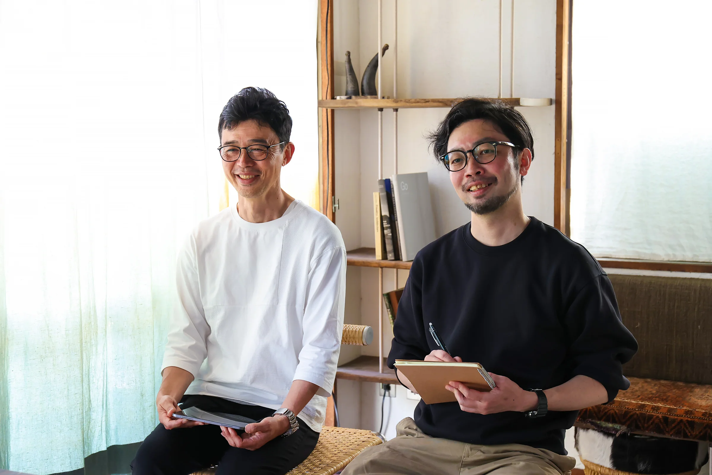 ヒアリングをもとに素材マップを作成する様子